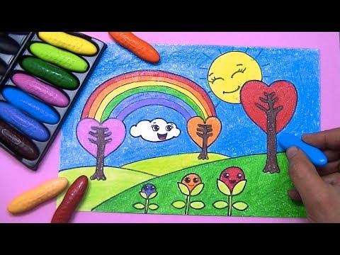 رسم منظر طبيعي سهل للاطفال - اروع رسم منظر طبيعى سهل للاطفال 3085 5