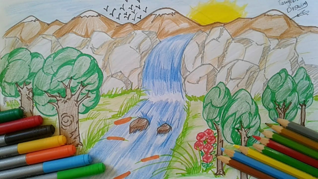 رسم منظر طبيعي باليد - اجمل مناظر طبيعيه 850 3