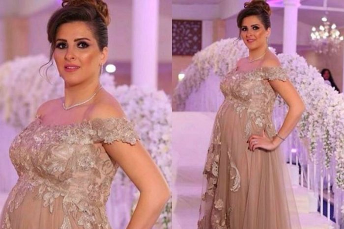 فساتين سهرة للحوامل - اشيك فستان للمراه الحامل 2837 4